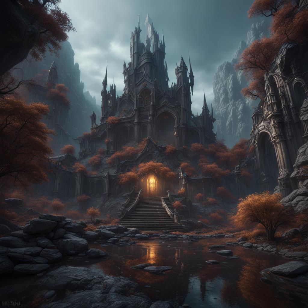 Fantastical Wraith in Deep Color, Detailed Matte Painting