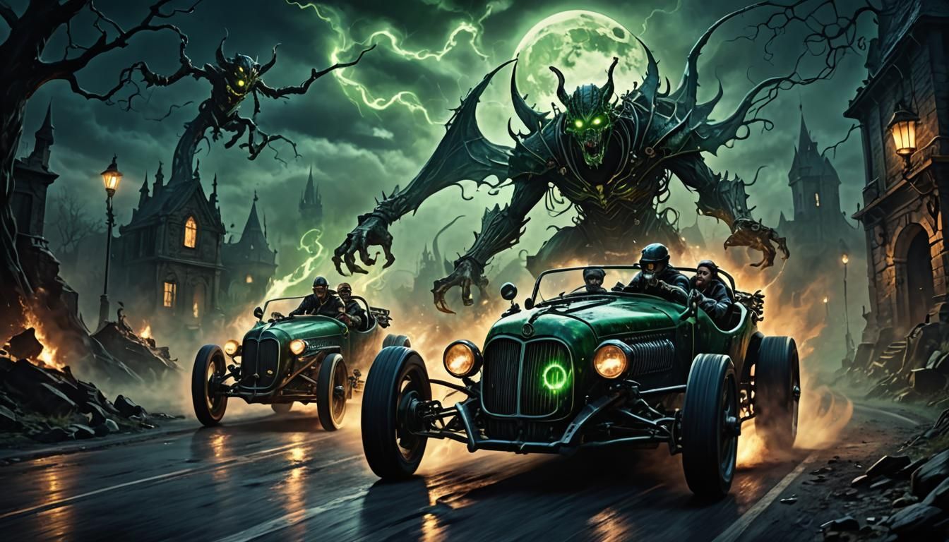 Dark Fantasy Racers on Haunted Road