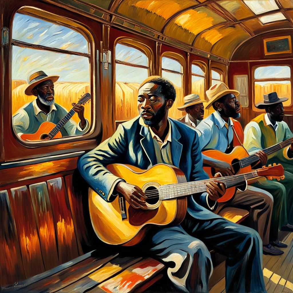 Golden Light Illuminates African Train Carriage Worship