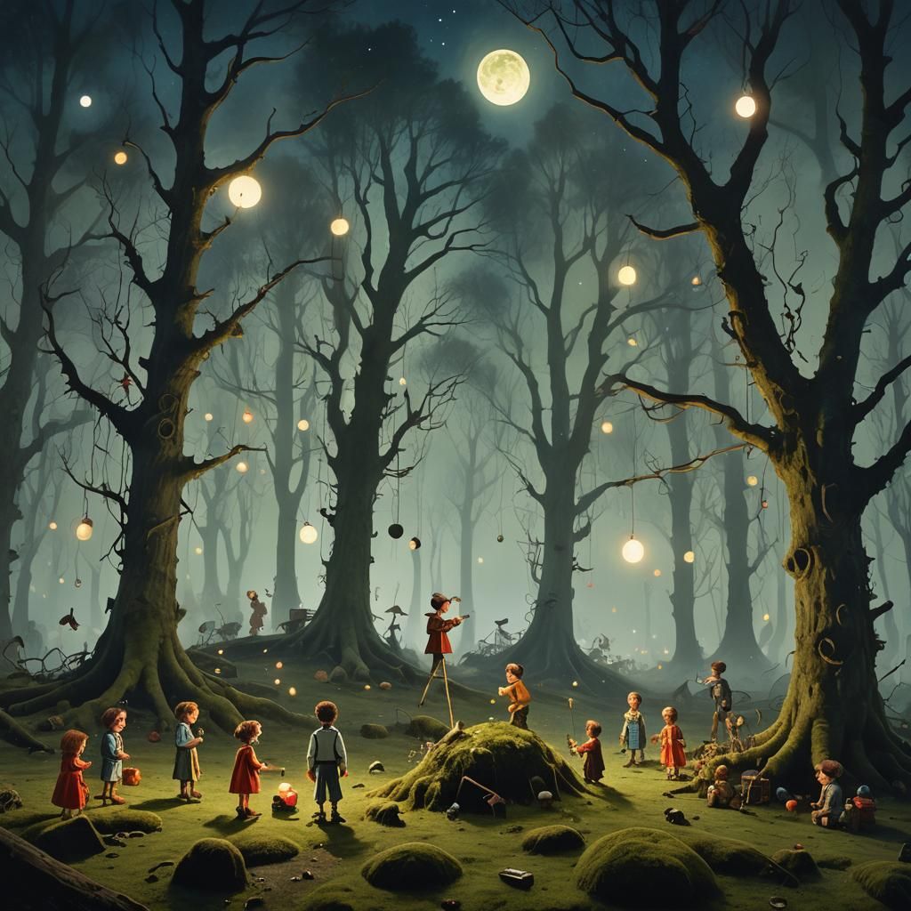 Mystical Forest: Children's Toys in Surreal Expressionism