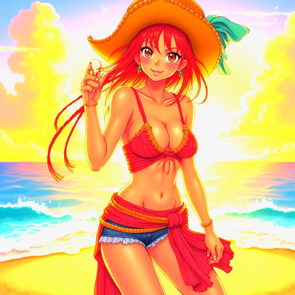 Sensual One Piece Character in a Dreamlike Setting