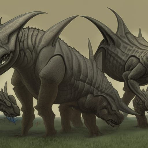 Ceratopsian Nazgul: Armored Dinosaur Ringwraiths