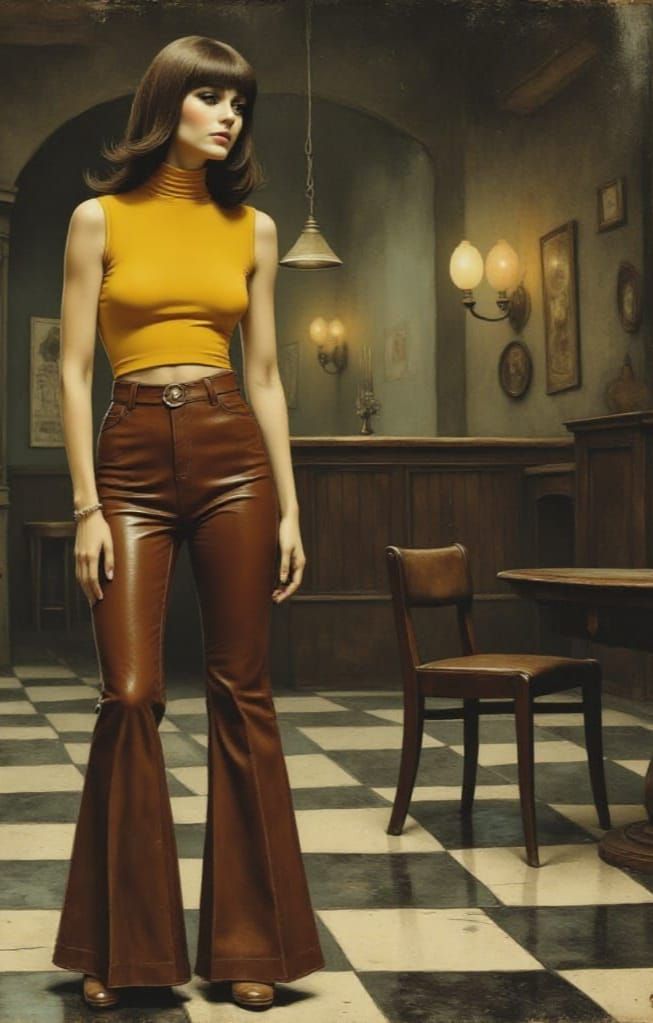 Vintage 70s Photograph of Woman with Snake