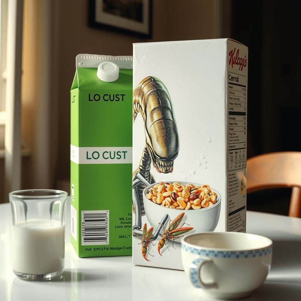 Xenomorph Cereal: A Surreal Breakfast Scene