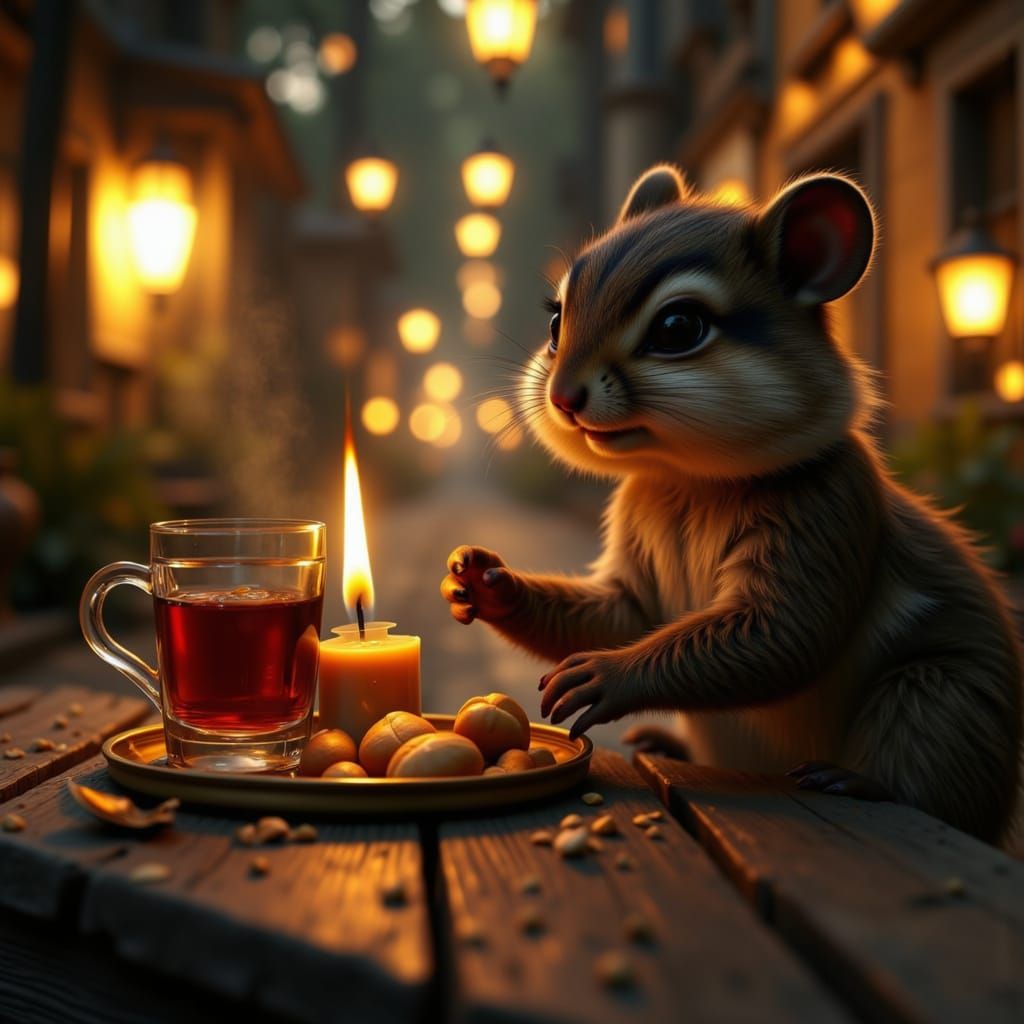 Elegant Women Enjoying Drinks in Mysterious Setting