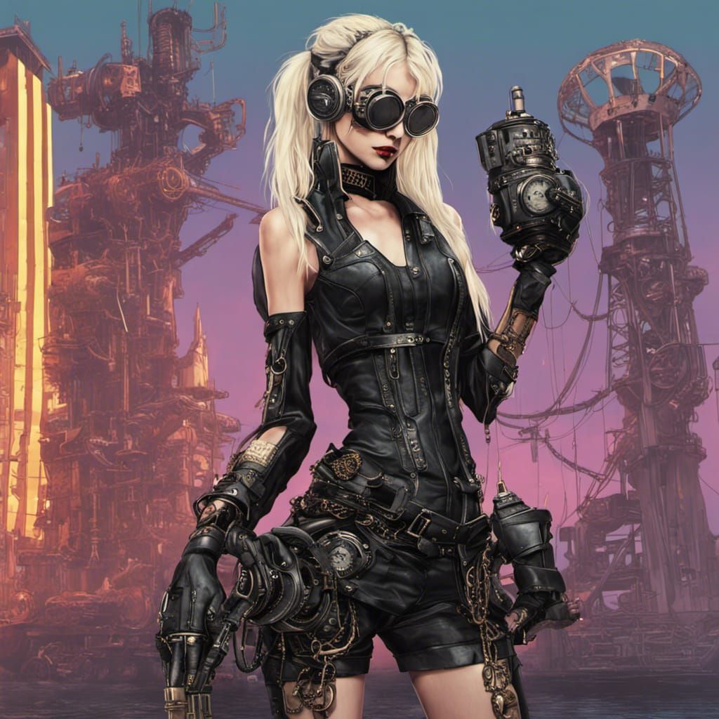 Taylor Momsen in Cyberpunk Steampunk Outfit