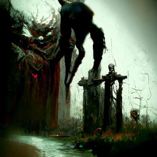 Sinister Old Figure in Gothic Style