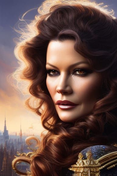 Elegant Rococo Portrait of a Beautiful Woman