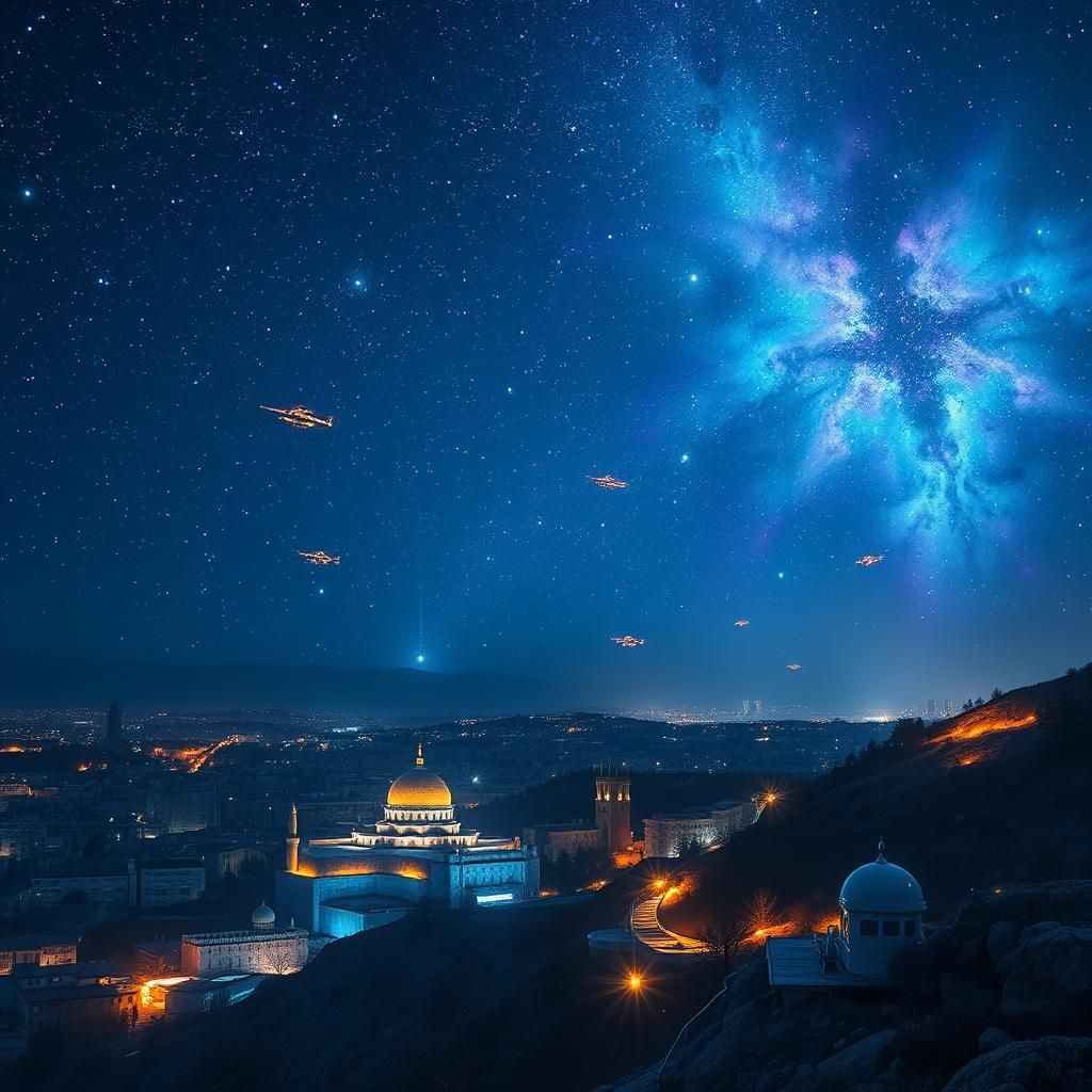 Spaceships over Jerusalem on Christmas Eve