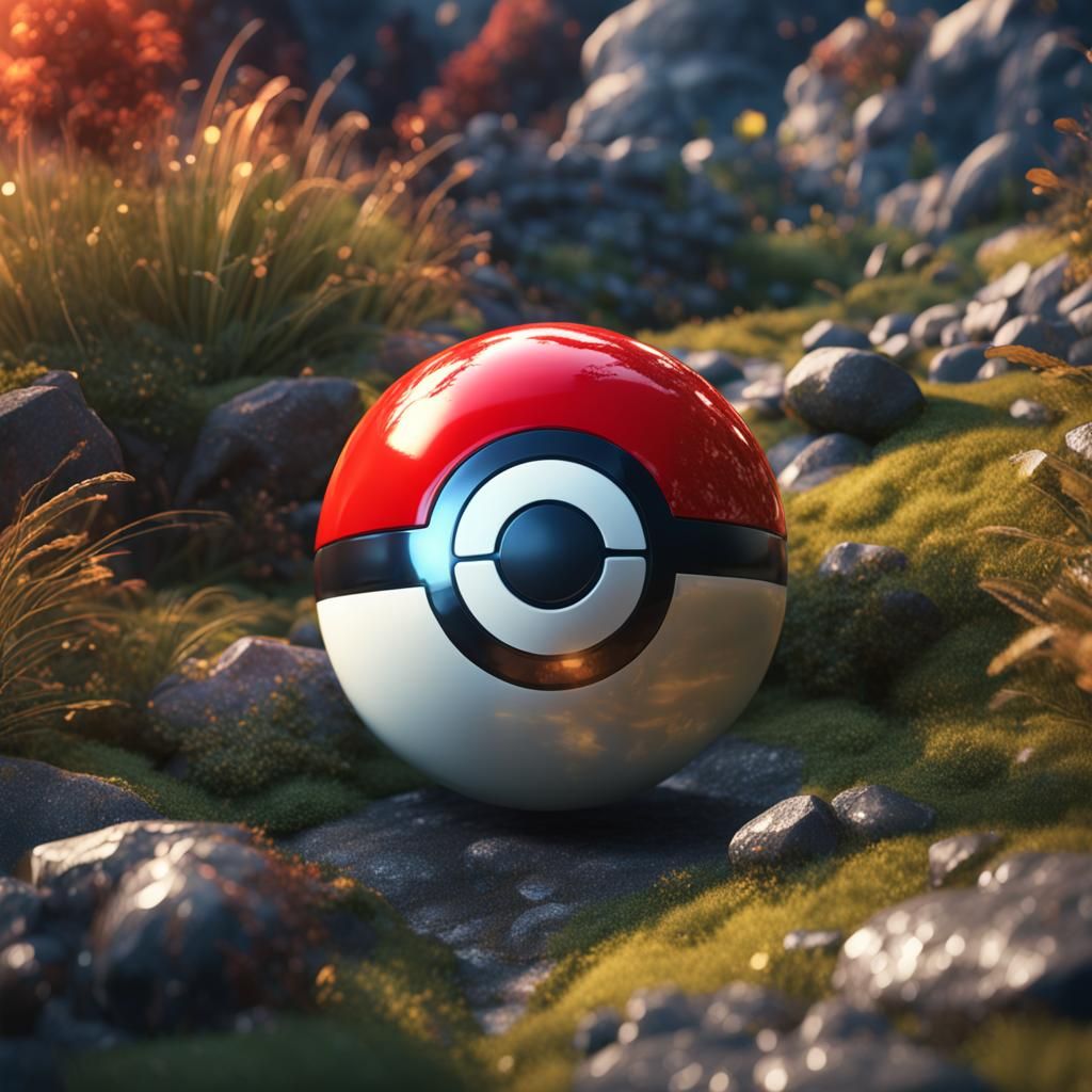 Shiny Pokeball Close-Up in 8k Resolution