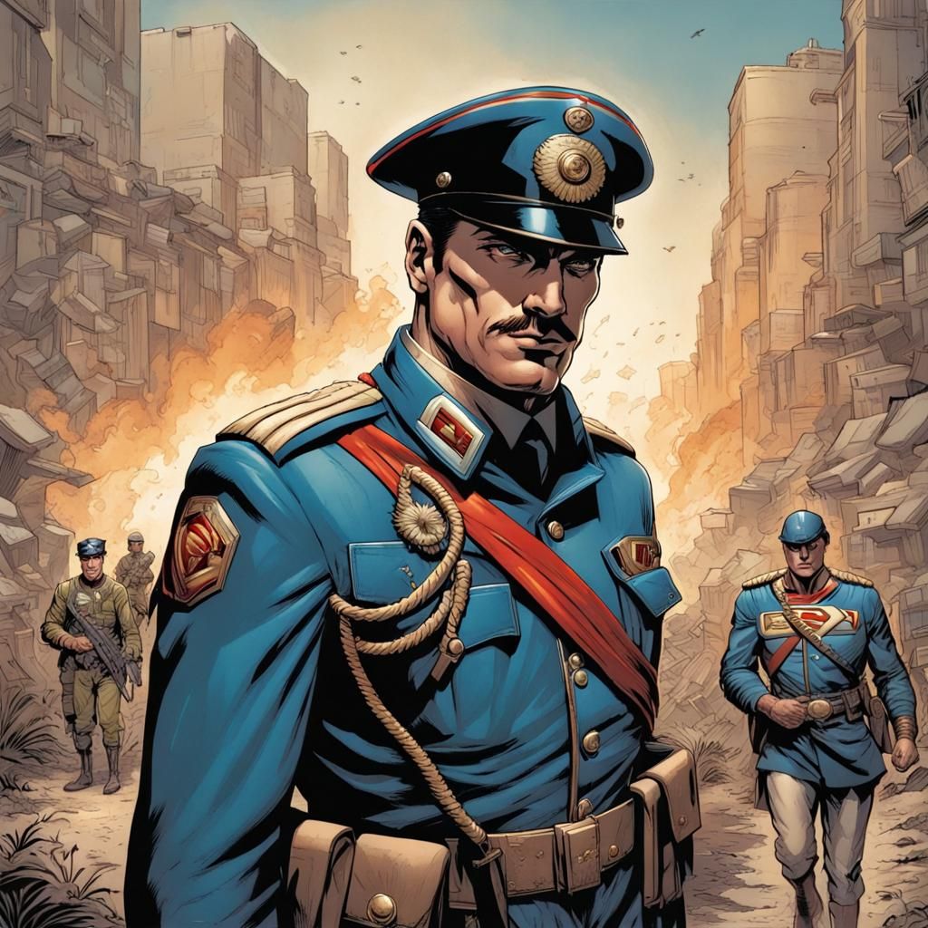 Superman Joins the French Foreign Legion: Comic Book Art