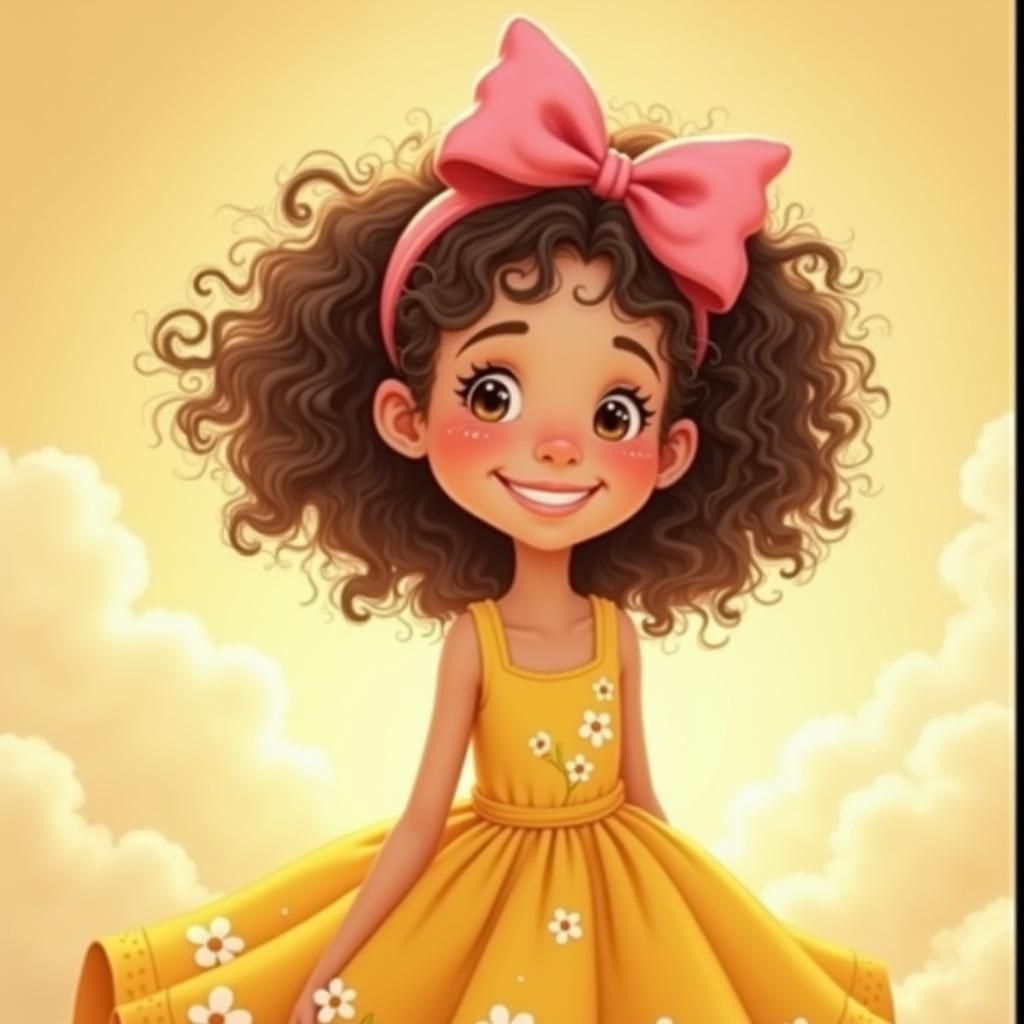 Smiling Girl in Sundress, Inspired by Matisse