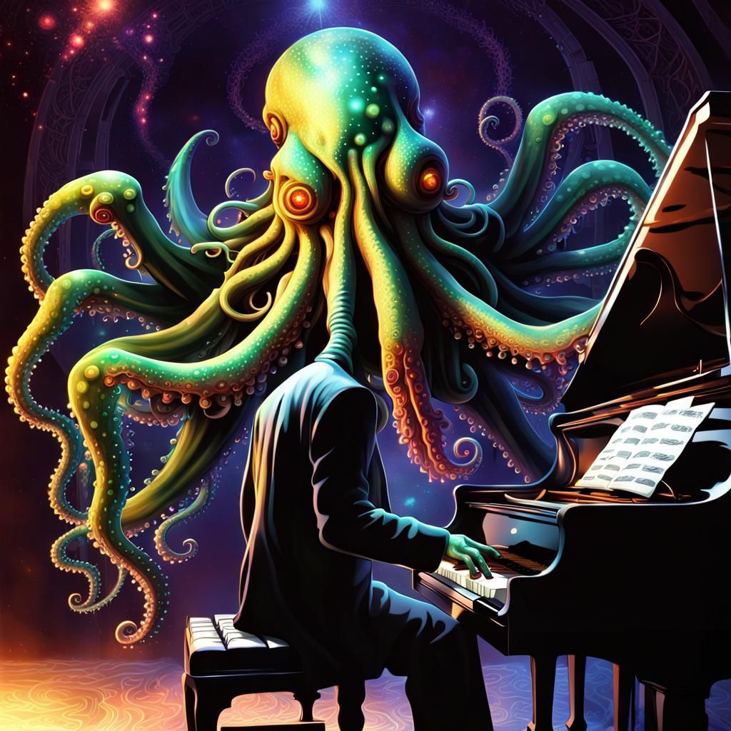 Cthulhu Plays Piano in Hyperbolic Space