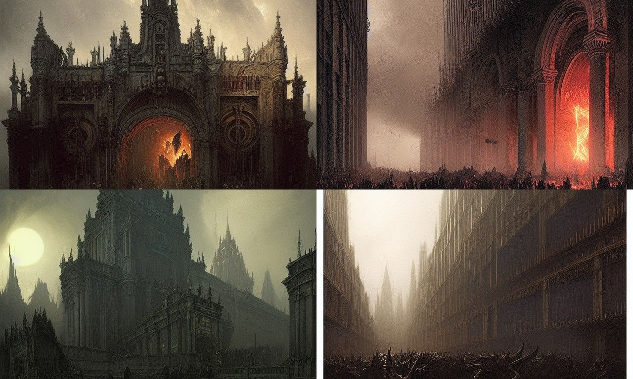 Sinister Demons Guard Gates of Hell