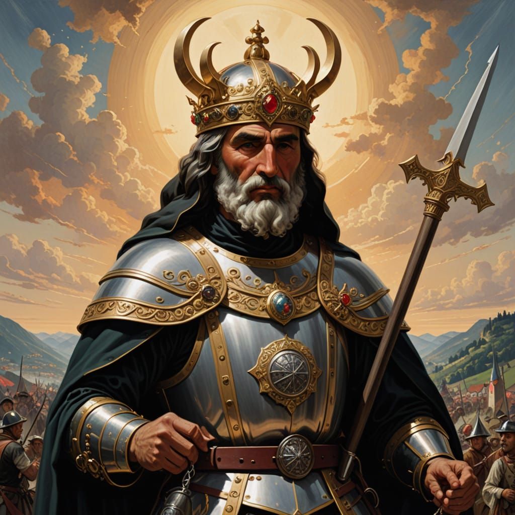 Basque God Akerbeltz in Mythical Setting