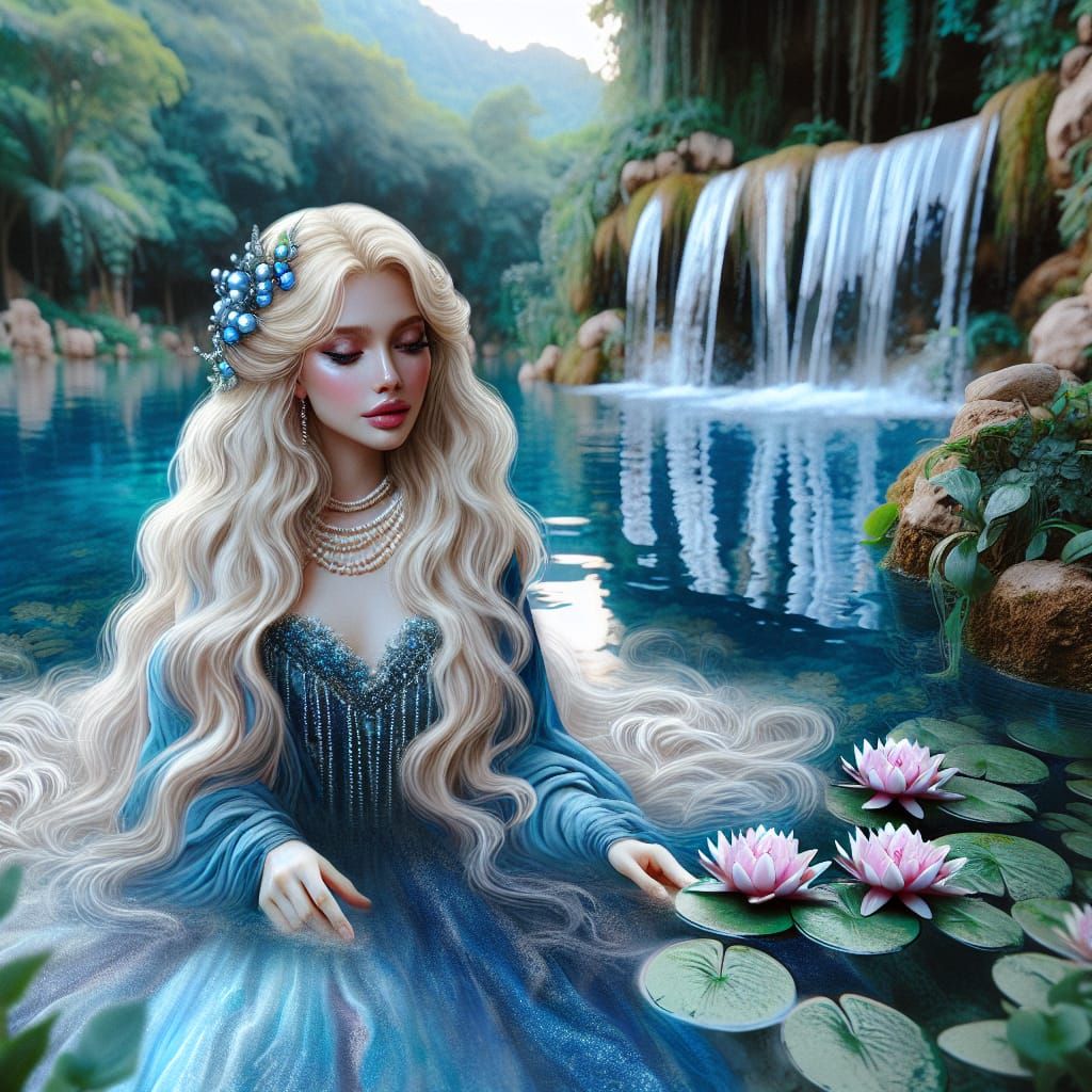 Blonde Nymph at Lagoon Waterfall