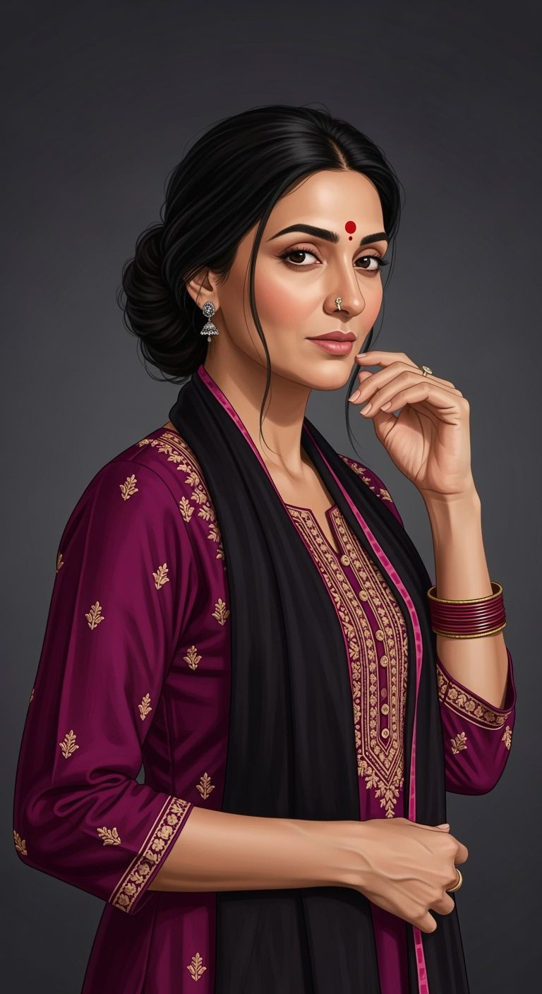 Elegant Indian Woman in Traditional Dress