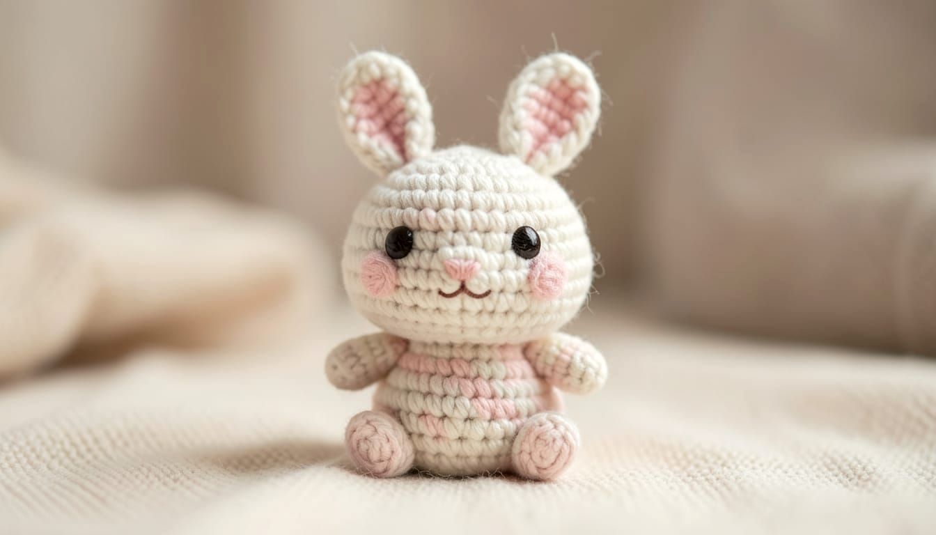 Adorable Amigurumi Bunny in Soft Pastel Colors