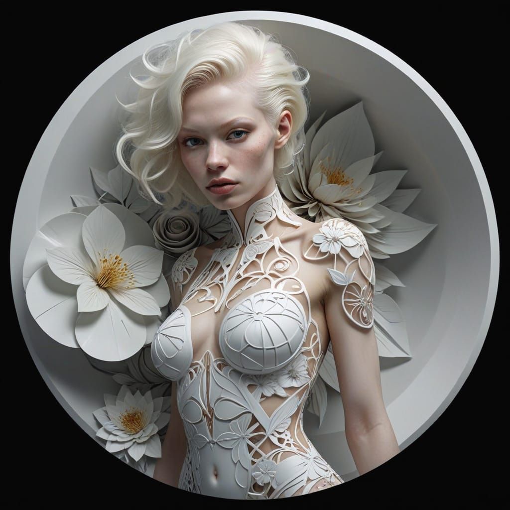 Geometric Transformation: Woman Becomes Flower