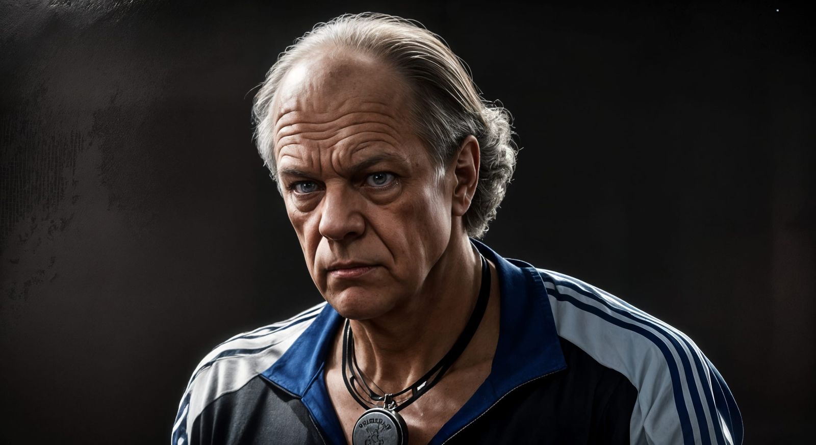 German Sports Teacher in Dramatic Lighting