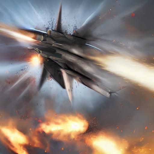 Hyperrealistic Jet Explodes After Missile Strike