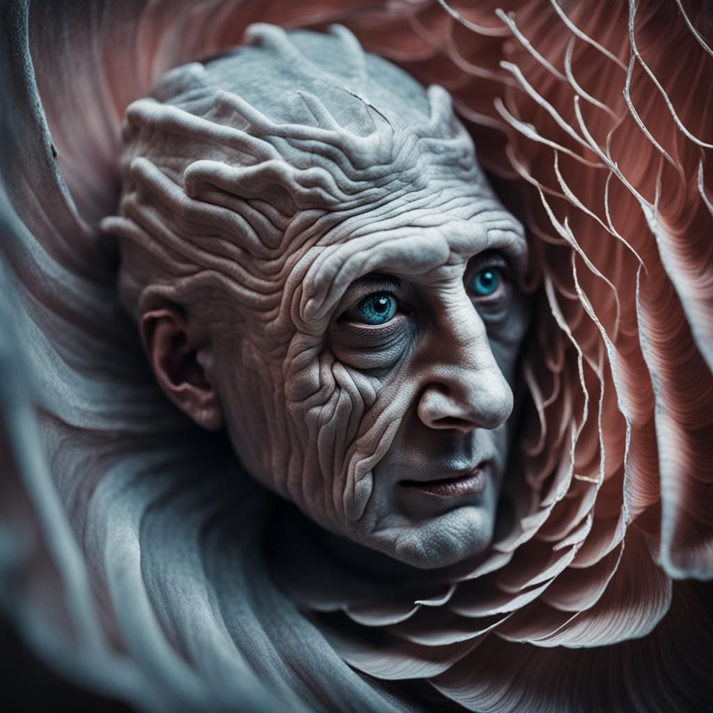 Fibonacci Nautilus Shell in Infrared Light