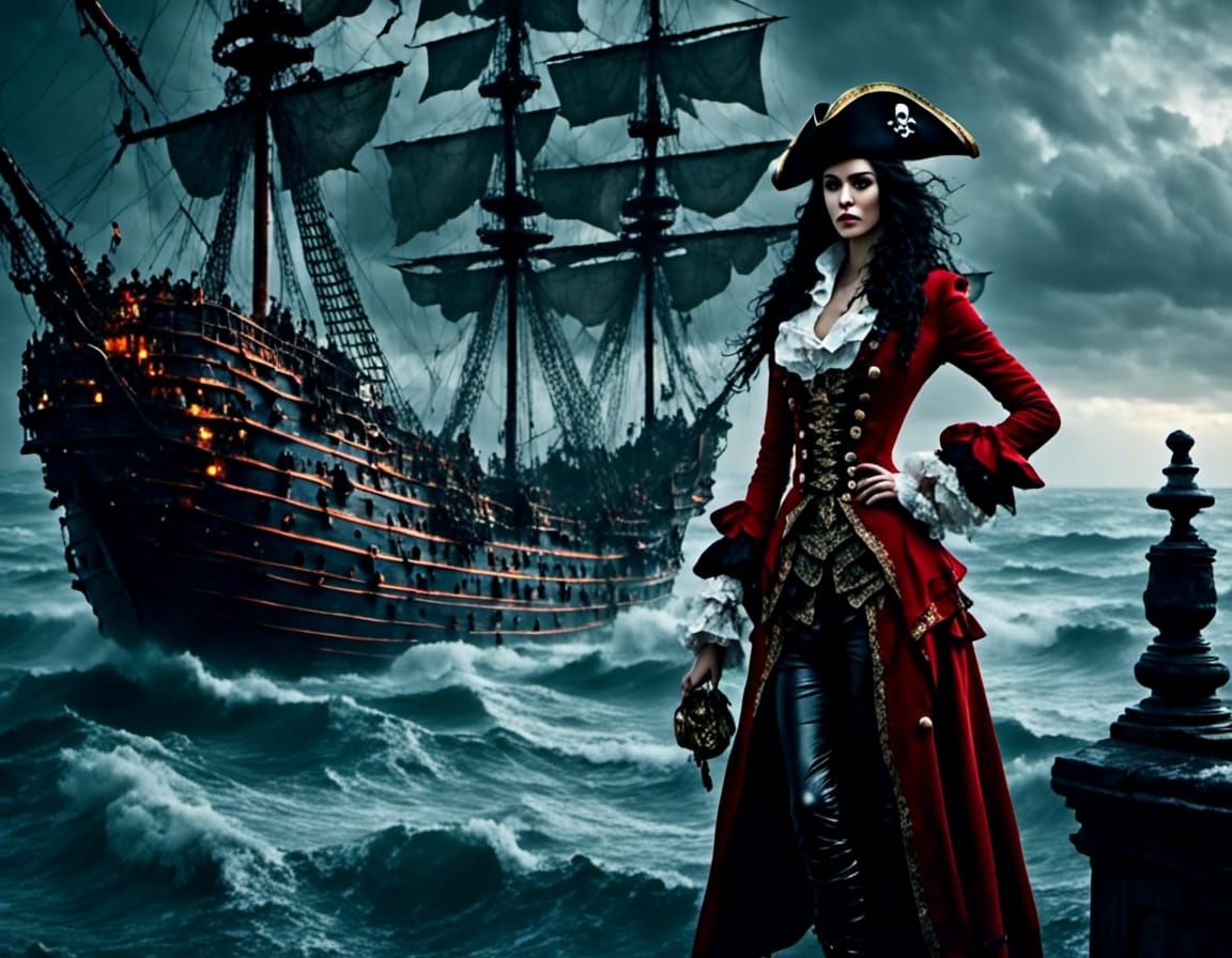 Pirate Captain Portrait in Dark Fantasy Realism