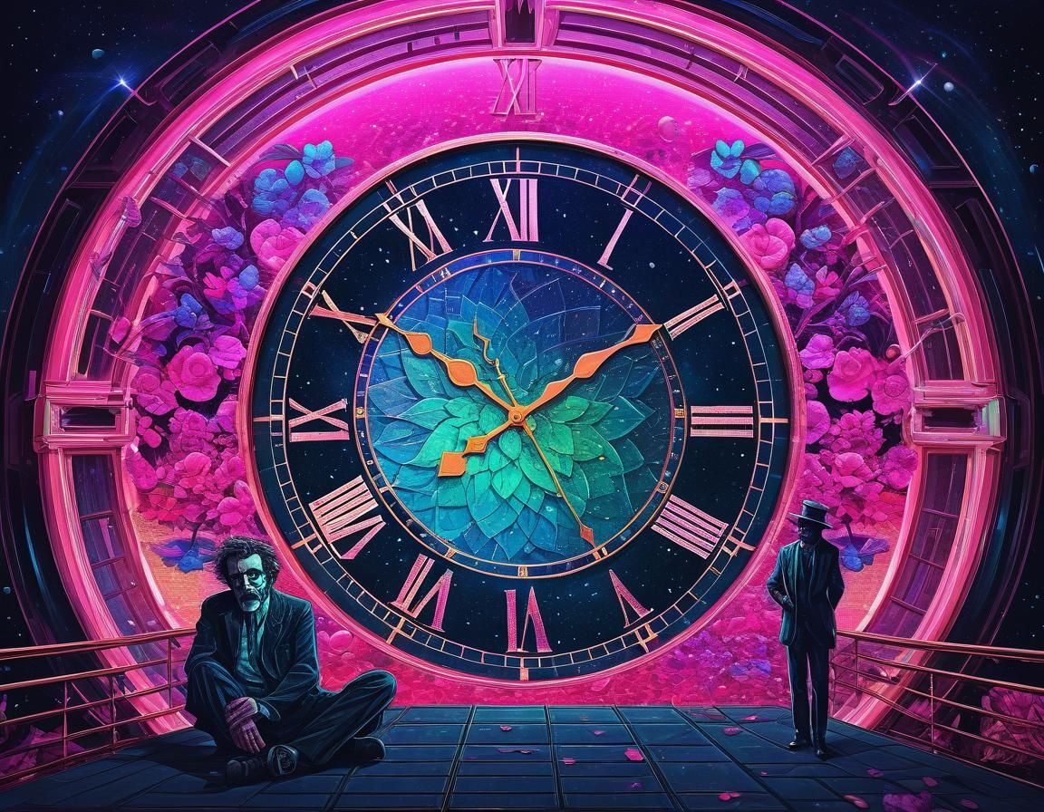 Ethereal Abstract Portrait in Cyberpunk Style