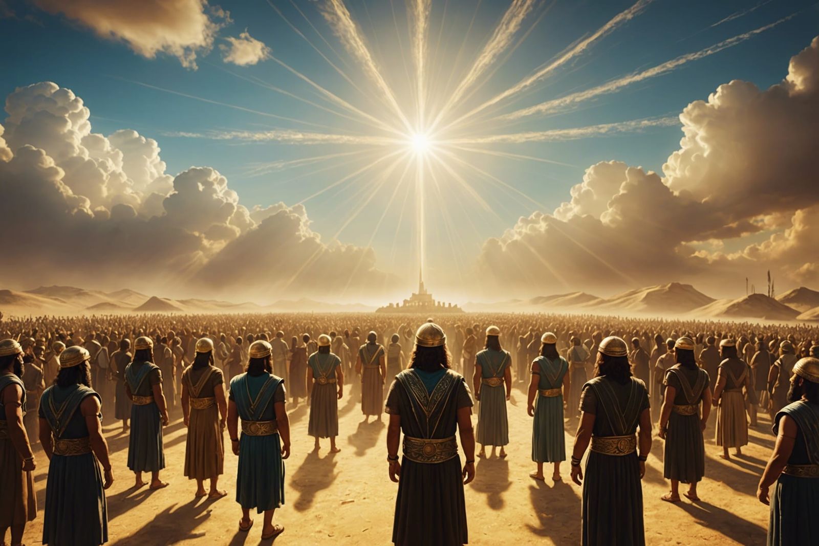 Mesopotamian Festival Worshipping Enlil in Divine Sunshine