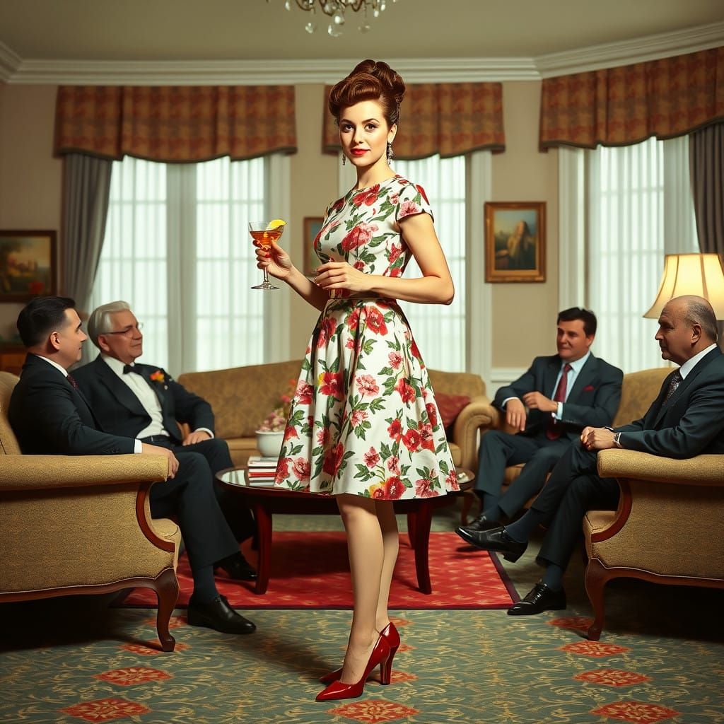 Subversive Housewife of the 1950s Serves Cocktails with Flai...