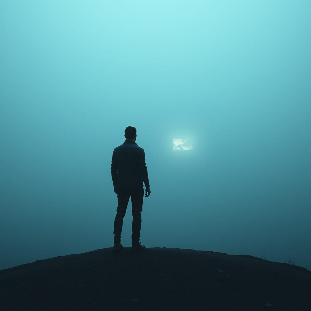 Ethereal Fog Confronts the Void in Hyper-Realistic Landscape