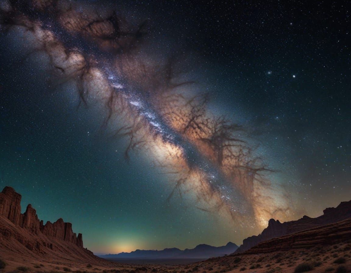 Cinematic Galaxy with Stars and Nebulas