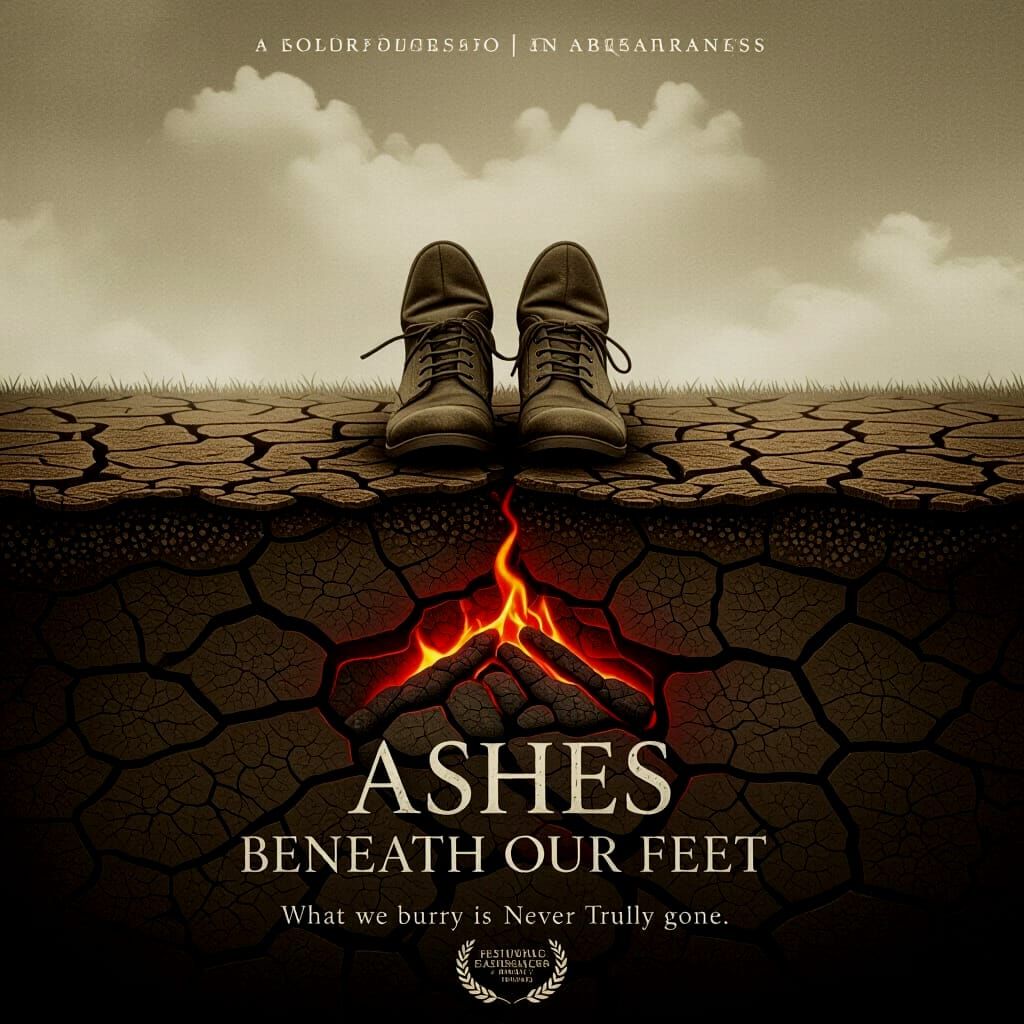 Movie Poster Art: Cracked Earth With Glowing Embers