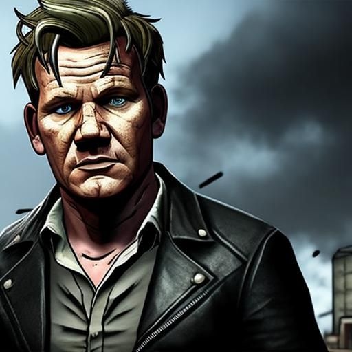 Gordon Ramsay in The Walking Dead Game