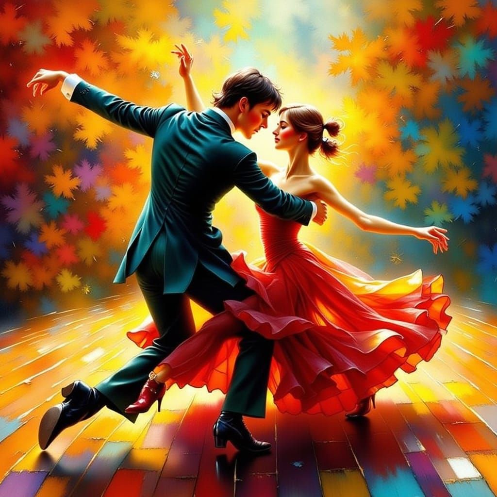 Dancing Couple in Motion