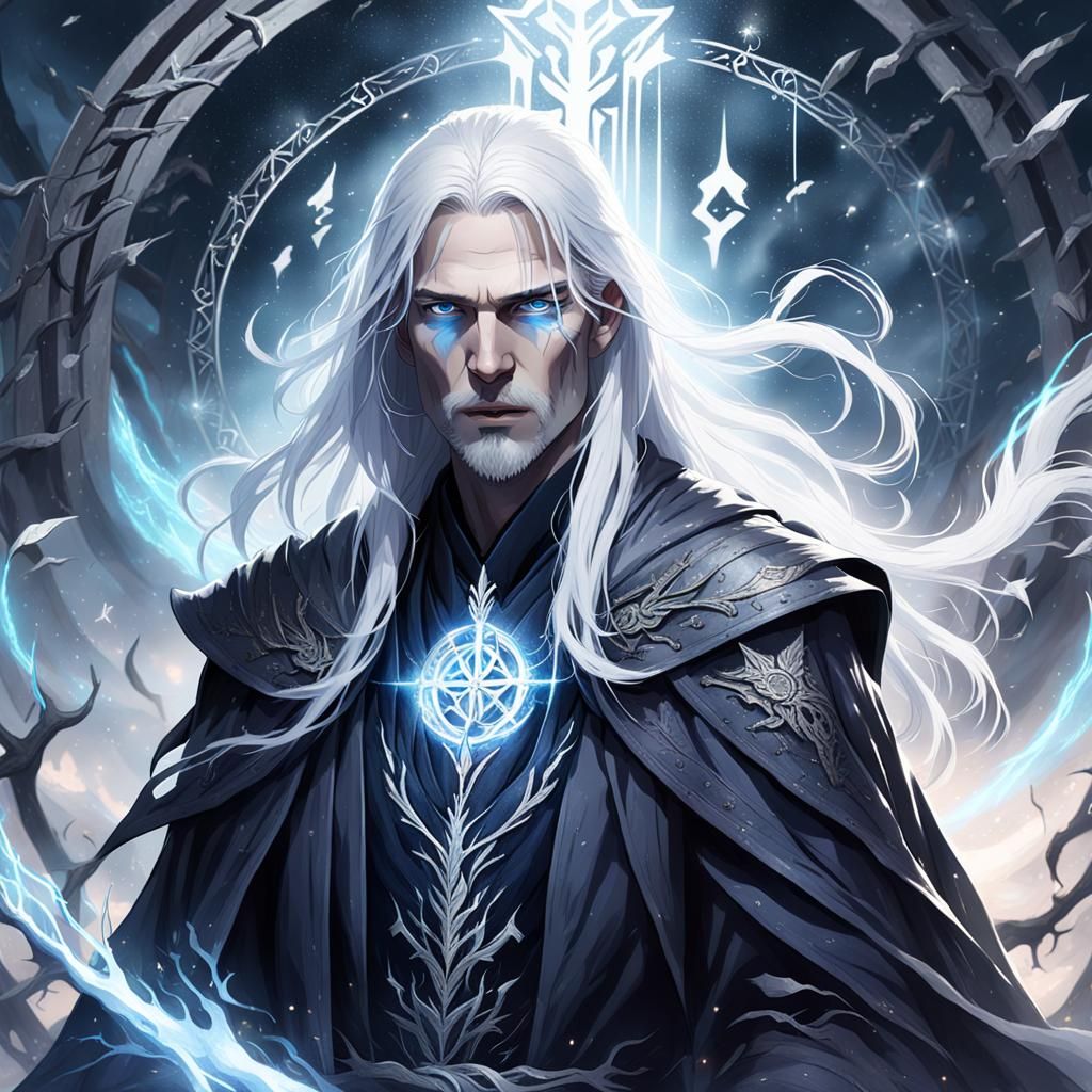 Mystical Man Portrait in High Fantasy Style