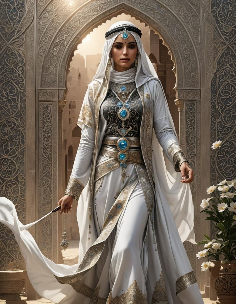 Magical Arabian Desert Fantasy with Loving Couple