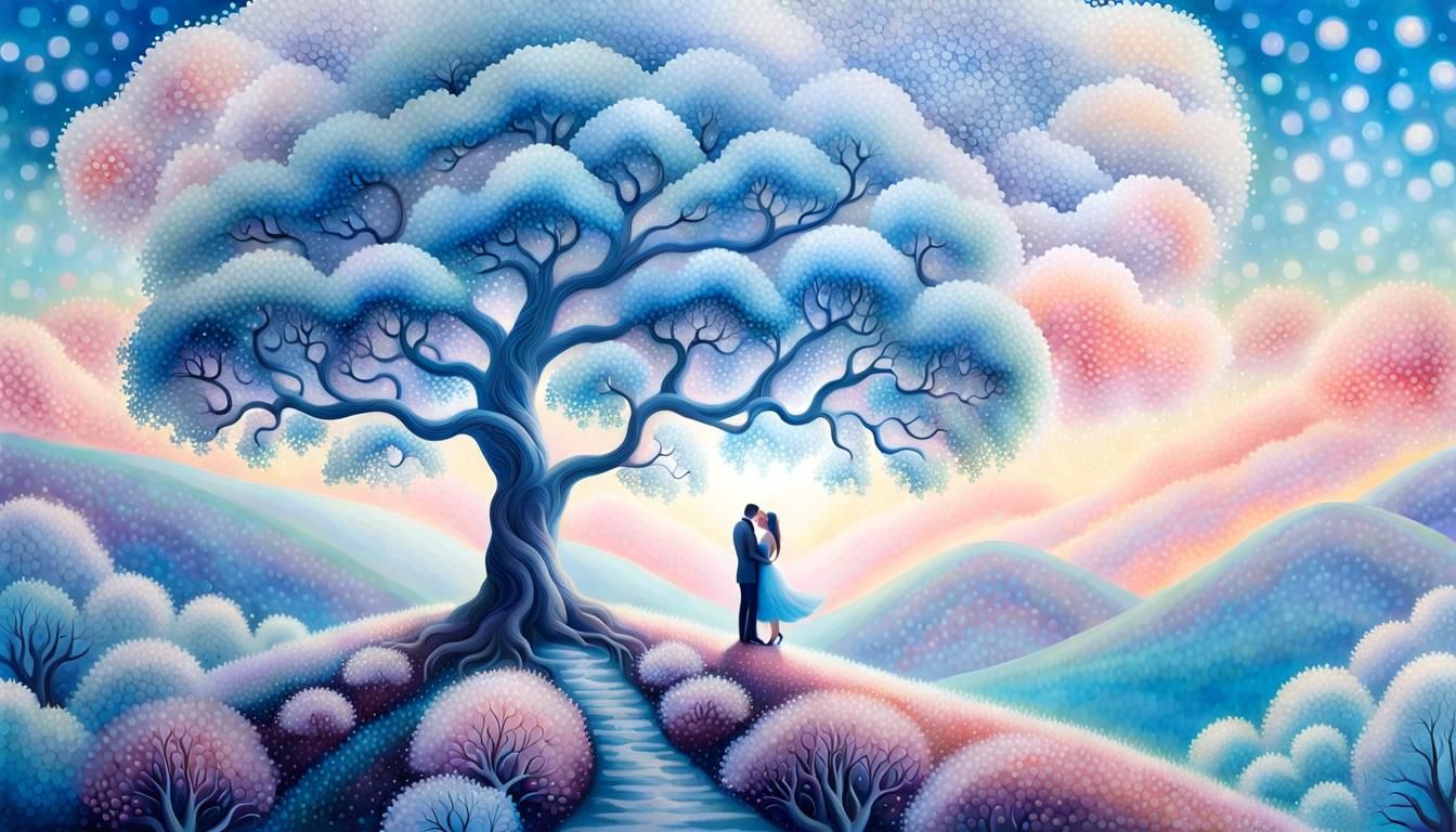 Cotton candy Pointillism