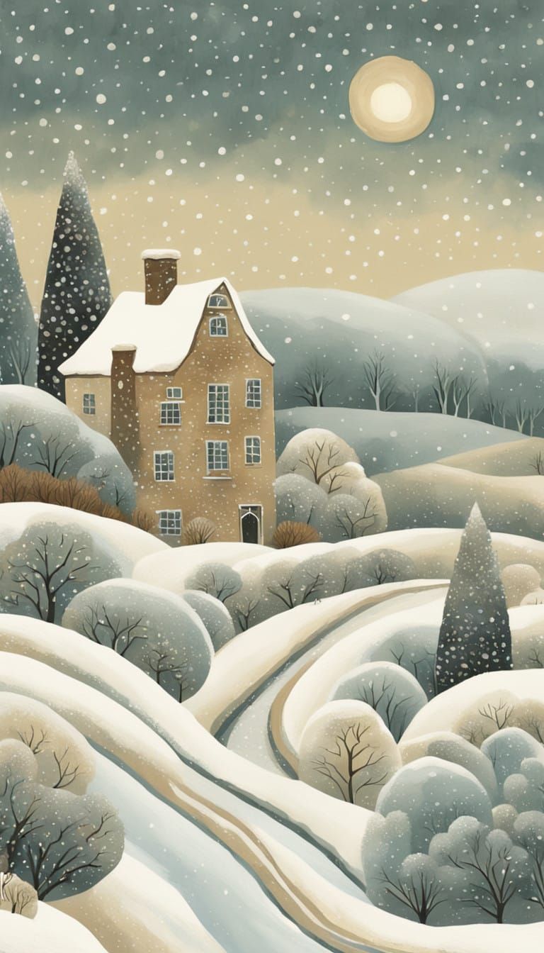 Whimsical Winter Cottage in Cotswold Style