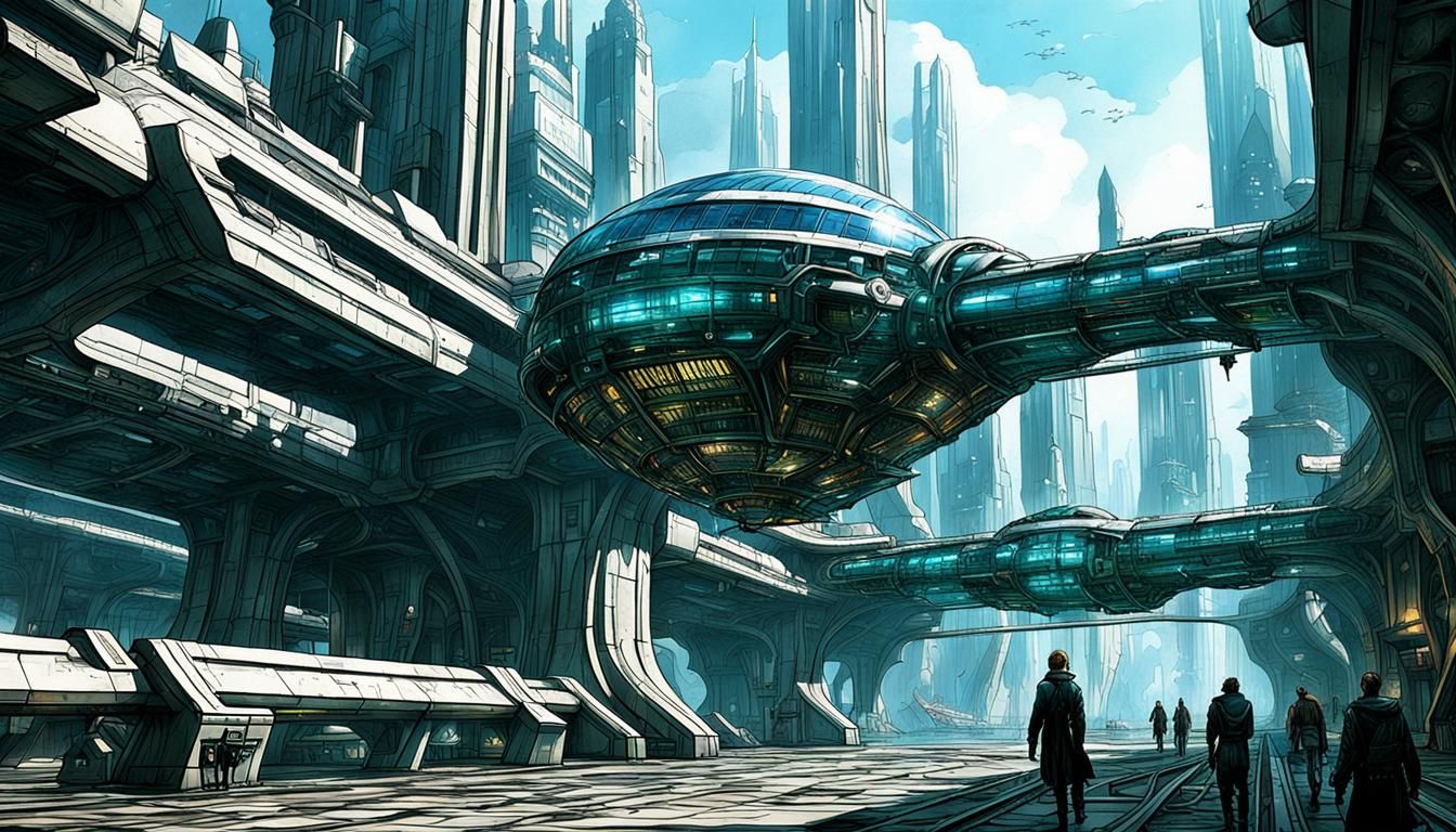 Magnificent Solarpunk Cityscape in Sci-Fi Style