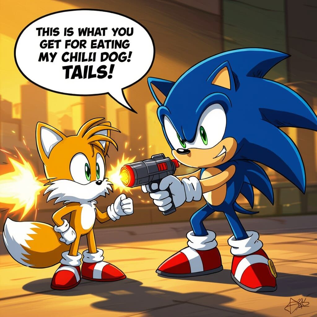 Sonic Blasts Tails Over Chili Dog Heist