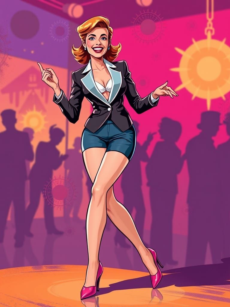 Jane Jetson in Chic Tuxedo and Tap Shoes