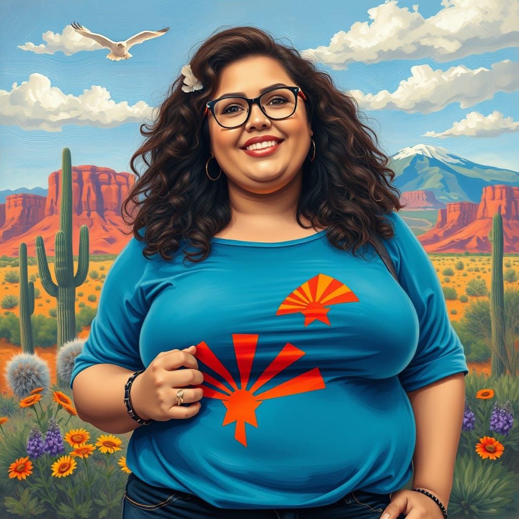 Surrealistic Portrait of a Plus-Sized Arizona Icon