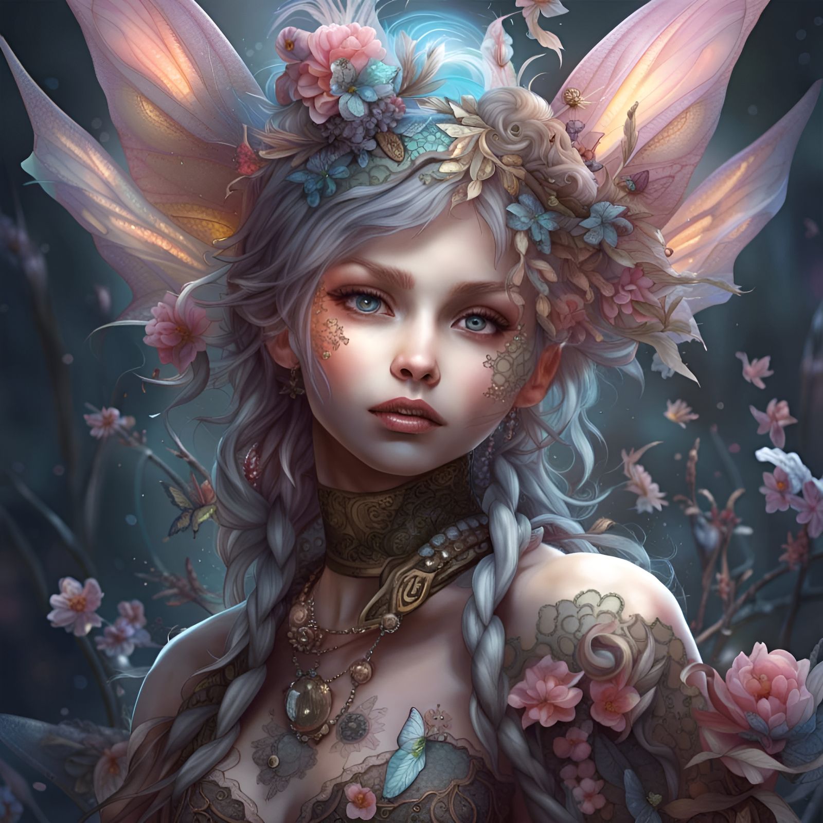 Hyperdetailed Fantasy Fairy in Ethereal Setting