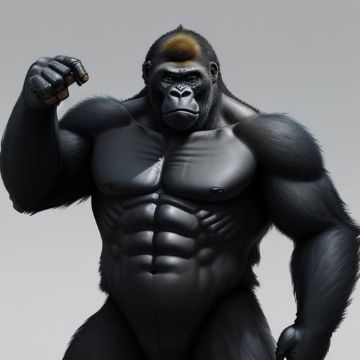 Anime Style Gorilla Illustration