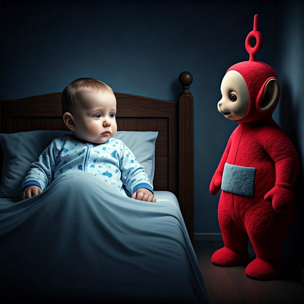 Eerie Baby's Midnight Encounter with a Teletubby