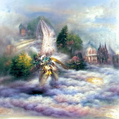Ethereal Seraph with Holy Nimbus in Fantasy Art