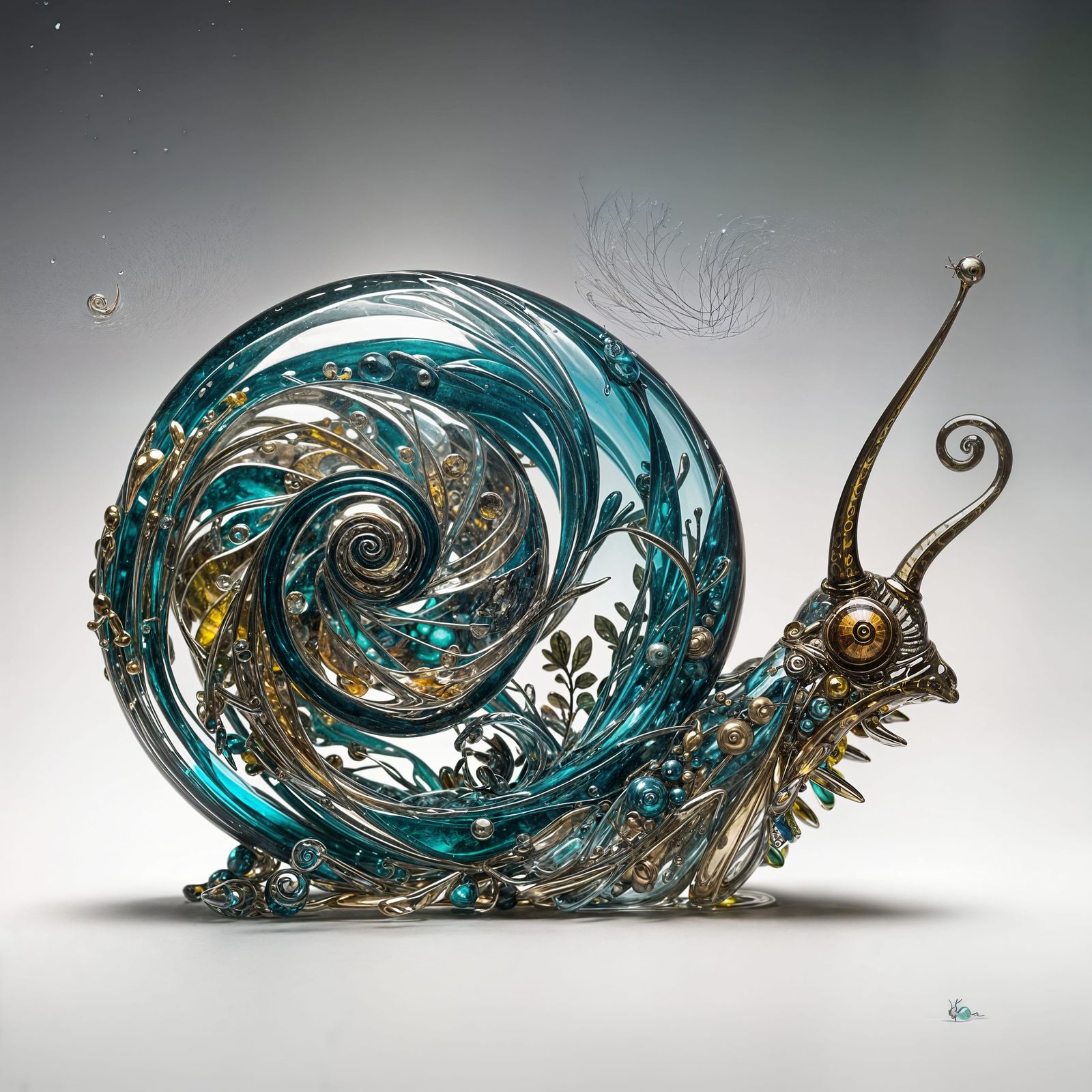 Glass Sculpture of a Snail