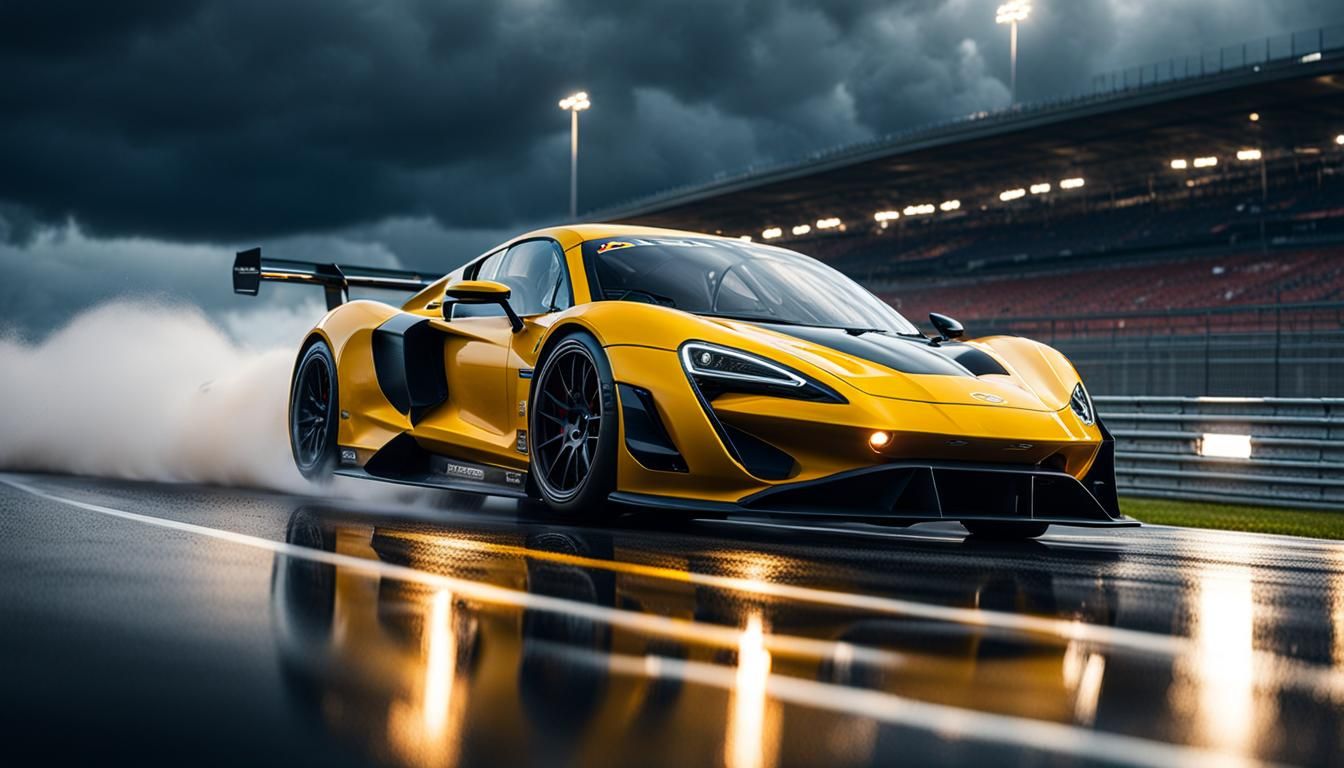 Dramatic Stormy Race Track: Hyperrealistic 8K Rendering