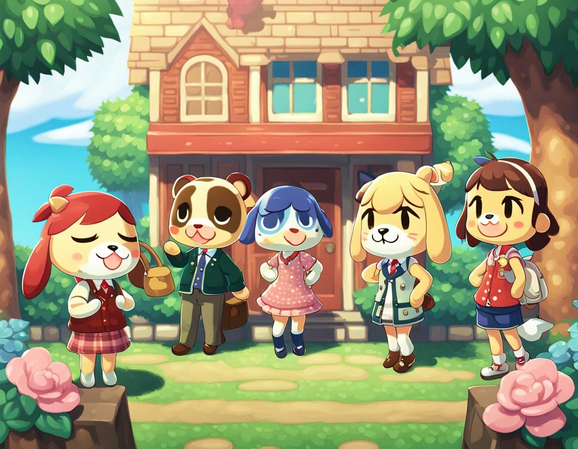 Animal Crossing Style Visual Novel Background